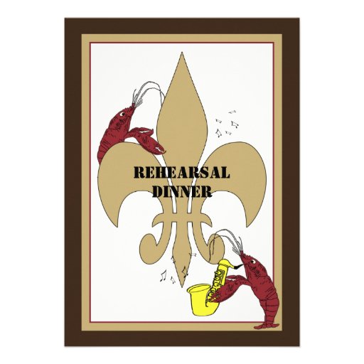 Brown Gold Crawfish Boil Event Invitations