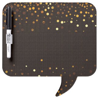 Brown Gold Glitter Sparkly Glam Designer Dry-Erase Whiteboards
