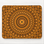 Brown & gold spirles fractal design mousepad