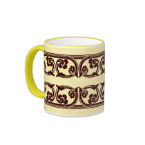 Brown Gothic Border Coffee Mug