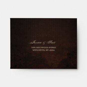 Brown Gothic Halloween Matching Rsvp Return Envelopes by juliea2010 at Zazzle