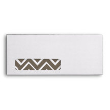 Brown gray whimsical zigzag chevron pattern envelope