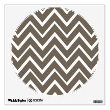 Brown gray whimsical zigzag chevron pattern room decals