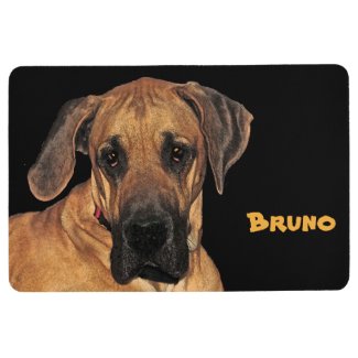 Brown Great Dane Dog Animal Floor Mat