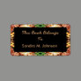 Brown Green Bookplate