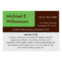 Brown Green Corner RESUME Business Cards business cards