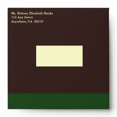 Brown & Green Hunting Camo Wedding Envelopes