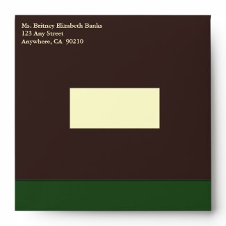 Brown & Green Hunting Camo Wedding Envelopes envelope