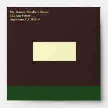 Brown & Green Hunting Camo Wedding Envelopes