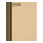brown green stripes letterhead
