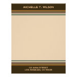 brown green stripes letterhead