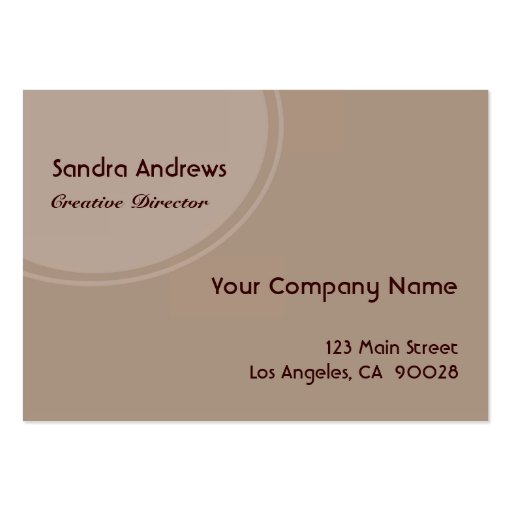 Brown Grey Circle Business Cards (front side)