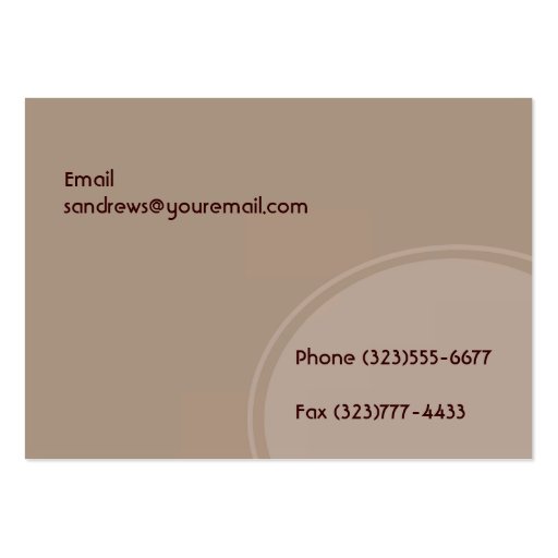 Brown Grey Circle Business Cards (back side)