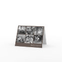Brown grid collage 6 photos memories thank you card
