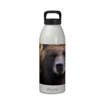 Brown Grizzly Bear Drinking Bottles