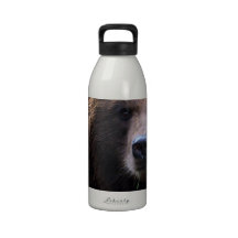 Brown Grizzly Bear Water Bottles