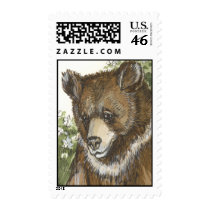 Brown Grizzly Cub stamps