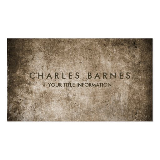 Brown Grunge Business Card (front side)