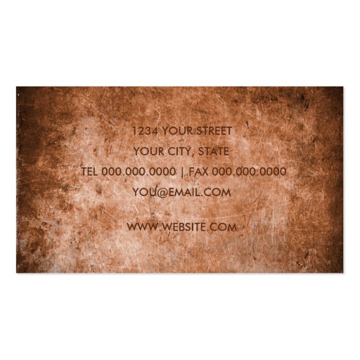 Brown Grunge Business Card (back side)