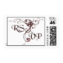 Brown Grunge RSVP postage by myhome71 Brown Grunge RSVP postage