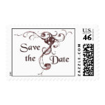 Brown Grunge Save the Date - Customized postage