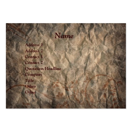 Brown Grunge Western Horse Business Card (front side)