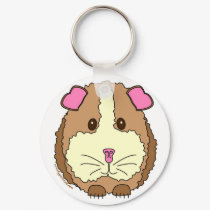 Brown Guinea Pig keychains