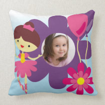Brown Hair Ballerina Pillow pillows