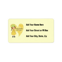 Brown Hair Mommy and Daddy's Princess Custom Address Labels