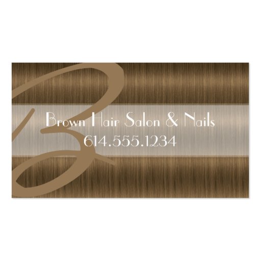 Brown Hair Salon Colorist Stylist Business Cards
