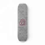 brown hairy furry monster skate board