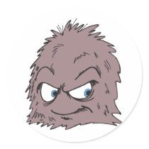 brown hairy furry monster stickers by doonidesigns brown hairy furry monster stickers