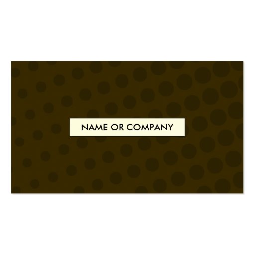 brown halftone QR code Business Cards (back side)