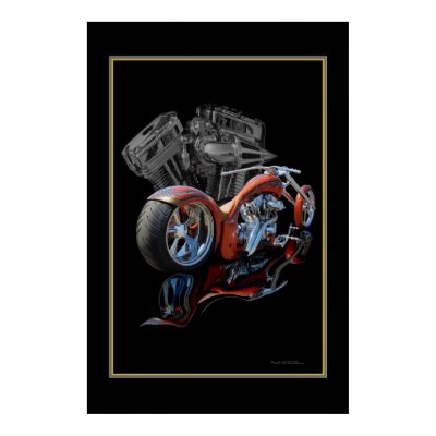 Brown Harley Custom Print by fredsredt