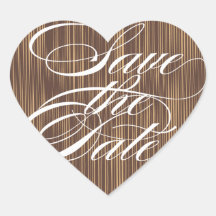 Brown Heart  |  Save the Date Envelope Seal Heart Sticker