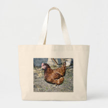 Brown Hen On The Back Yard Tote Bags