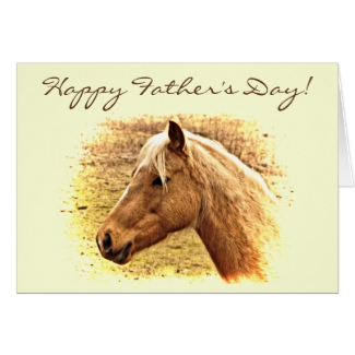 Brown Horse Animal Fathers Day Card