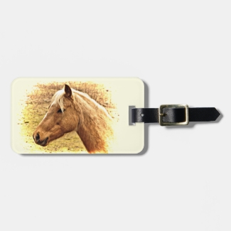Brown Horse Animal Luggage Tag