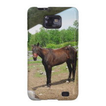 Brown horse behind fence galaxy SII cover