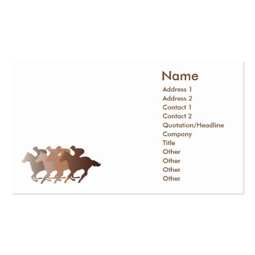 Brown Horse - Business Business Card Template