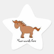 Brown horse star stickers