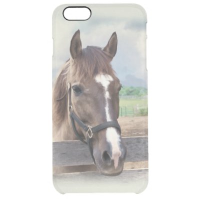 Brown Horse with Halter Clear iPhone 6 Plus Case