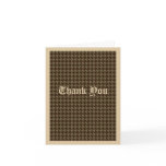 Brown Houndstooth Handsome Gentlemen's Pattern Greeting Card