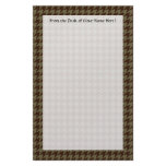 Brown Houndstooth Handsome Gentlemen's Pattern Stationery Design