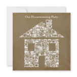 Brown House Home Housewarming Party Invitation