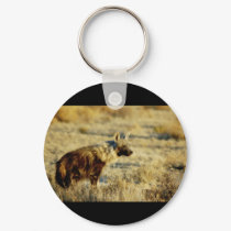 Brown hyena wildlife keychains key ring holders