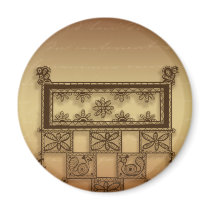 Brown India design magnets by perfectpostage Brown India design magnets