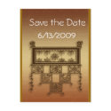 Brown India design postcard