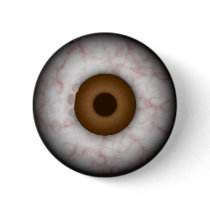 Brown Iris eyeball Button by Rajee1 Brown Iris eyeball Button