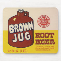 brown jug rootbeer label mousepad by amazingvintage brown jug rootbeer label mousepad